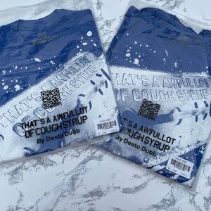 Desto Dubb Blue and White Short Sleeve Tee